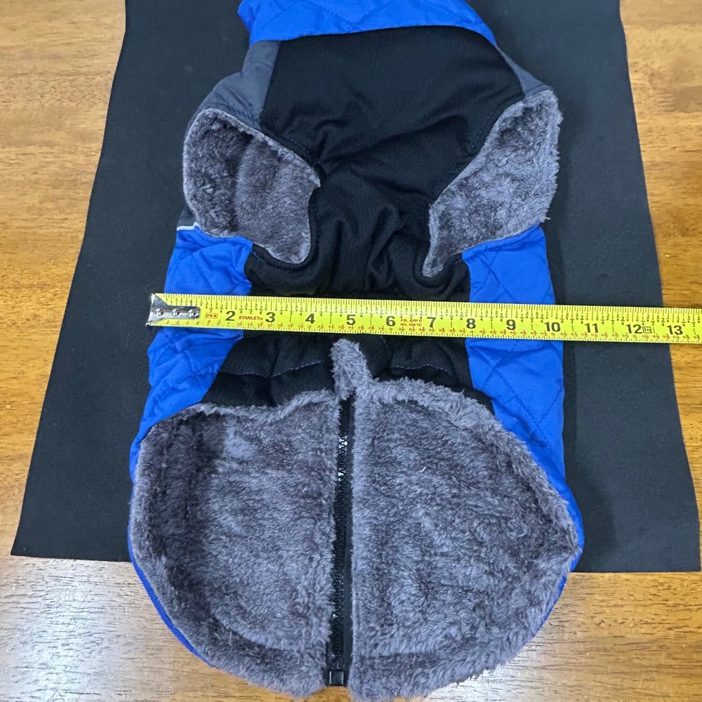 JoyDaog Blue Winter Dog Coat Medium Puppy Jacket Fleece Lined Large - Picture 2 of 7